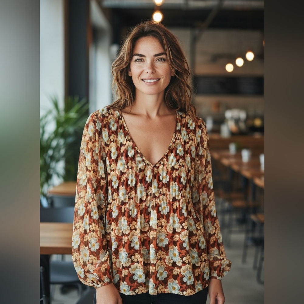 Aritzia Wilfred Daydreamer V-Neck Blouse